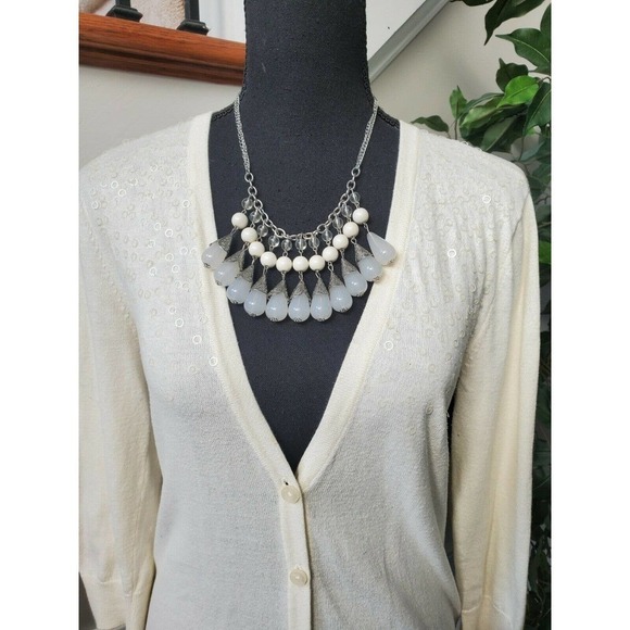 Loft V-Neck Button Long Sleeve Cardigans Sweaters - Picture 2 of 10